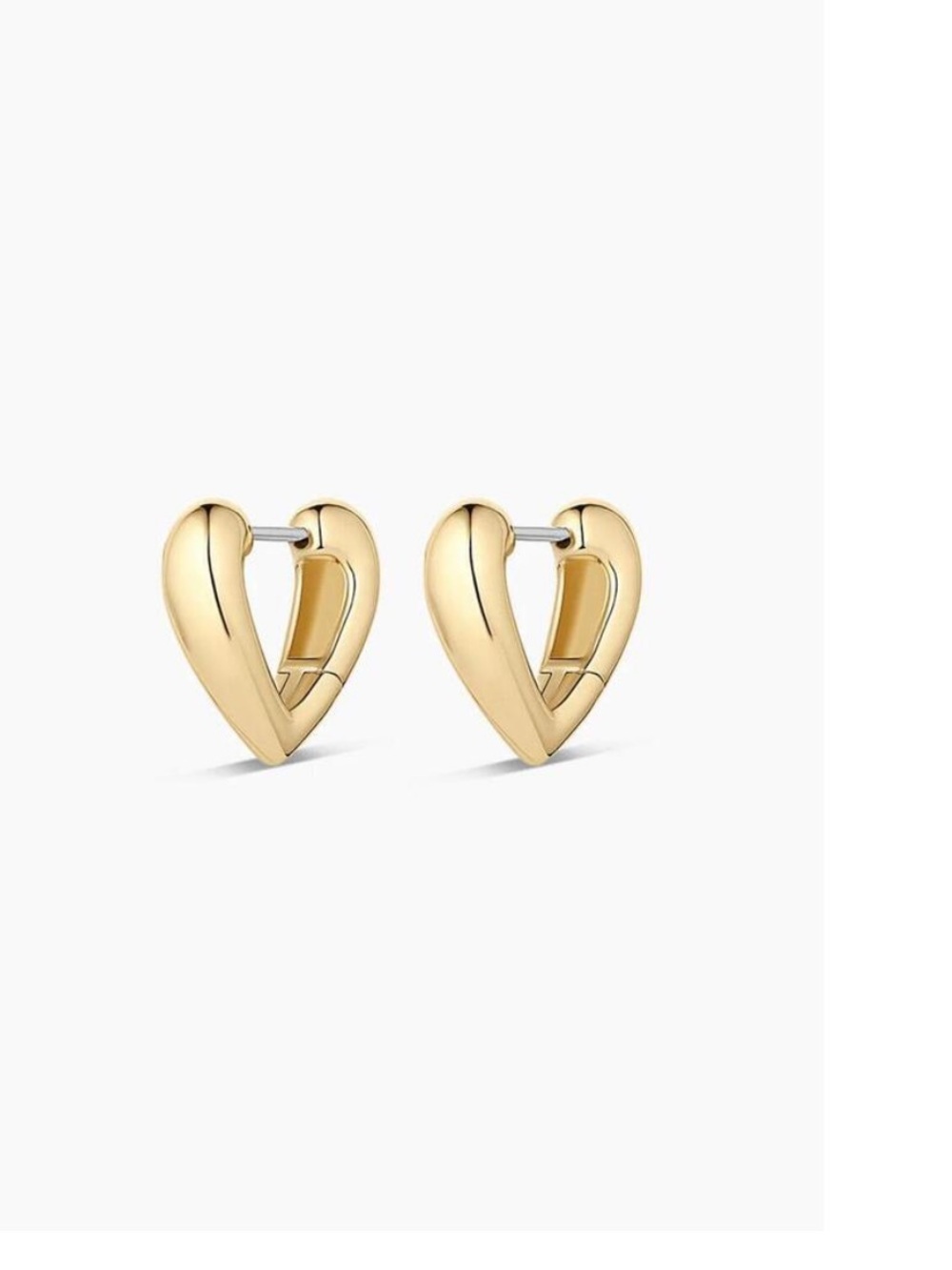 NEW GORJANA Amour Small Heart Huggies Hoop earrings 18k Gold Plated